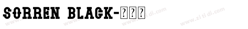 Sorren Black字体转换